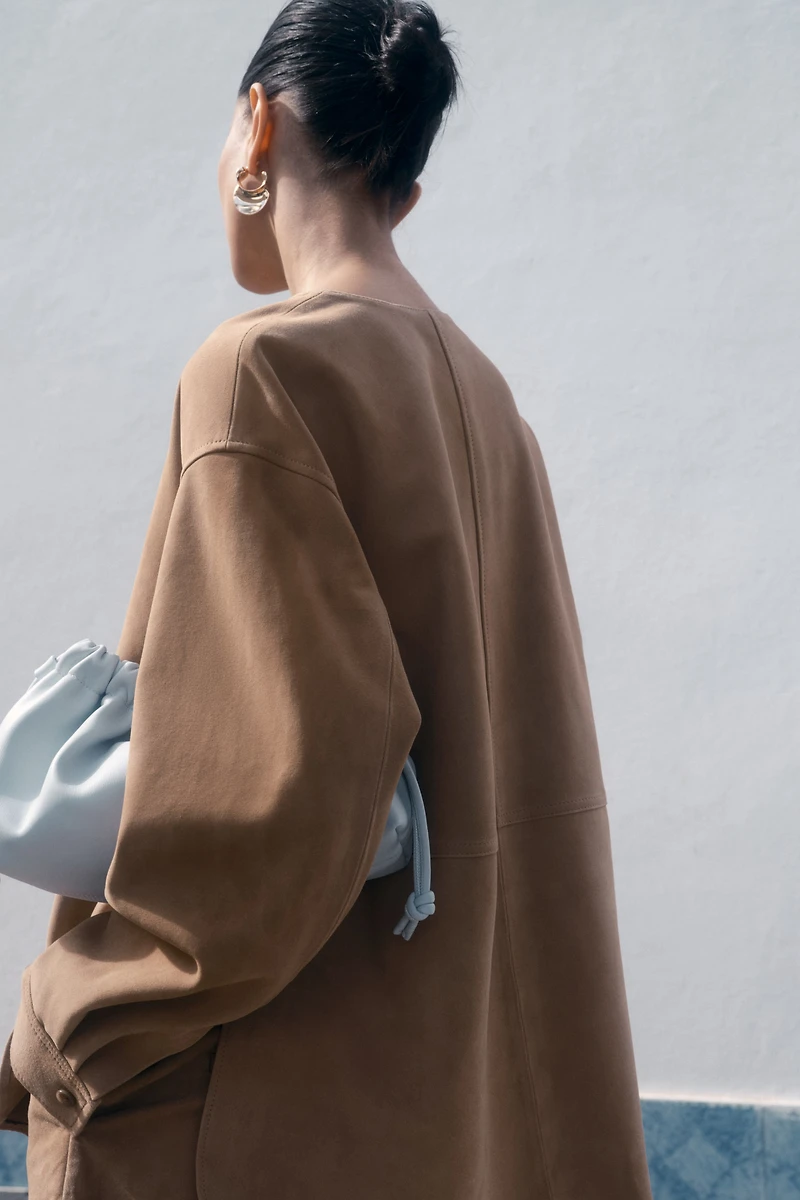 Suede Pullover Blouse