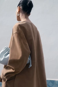 Suede Pullover Blouse