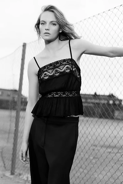 Lace-Detail Camisole Top