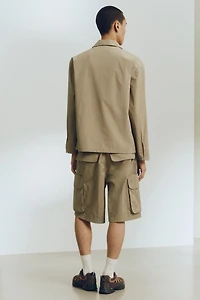 Chemise ample en coton avec col cubain