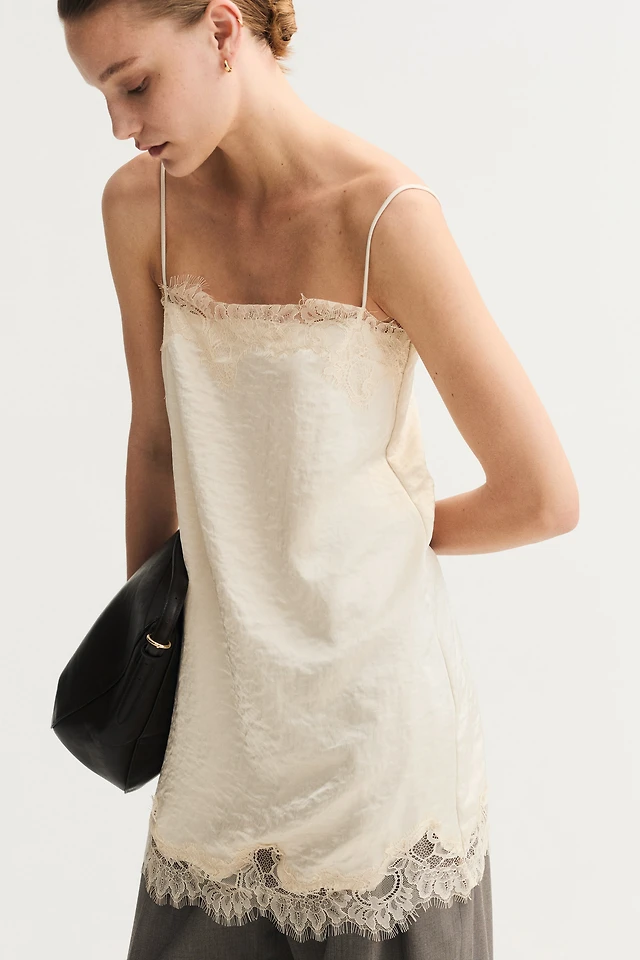H&M Lace-Trimmed Slip Dress | Pacific City