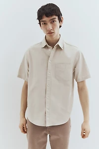 Regular-Fit Short-Sleeved Oxford Shirt
