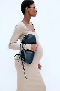 MAMA Ribbed Scoop-Neck Dress