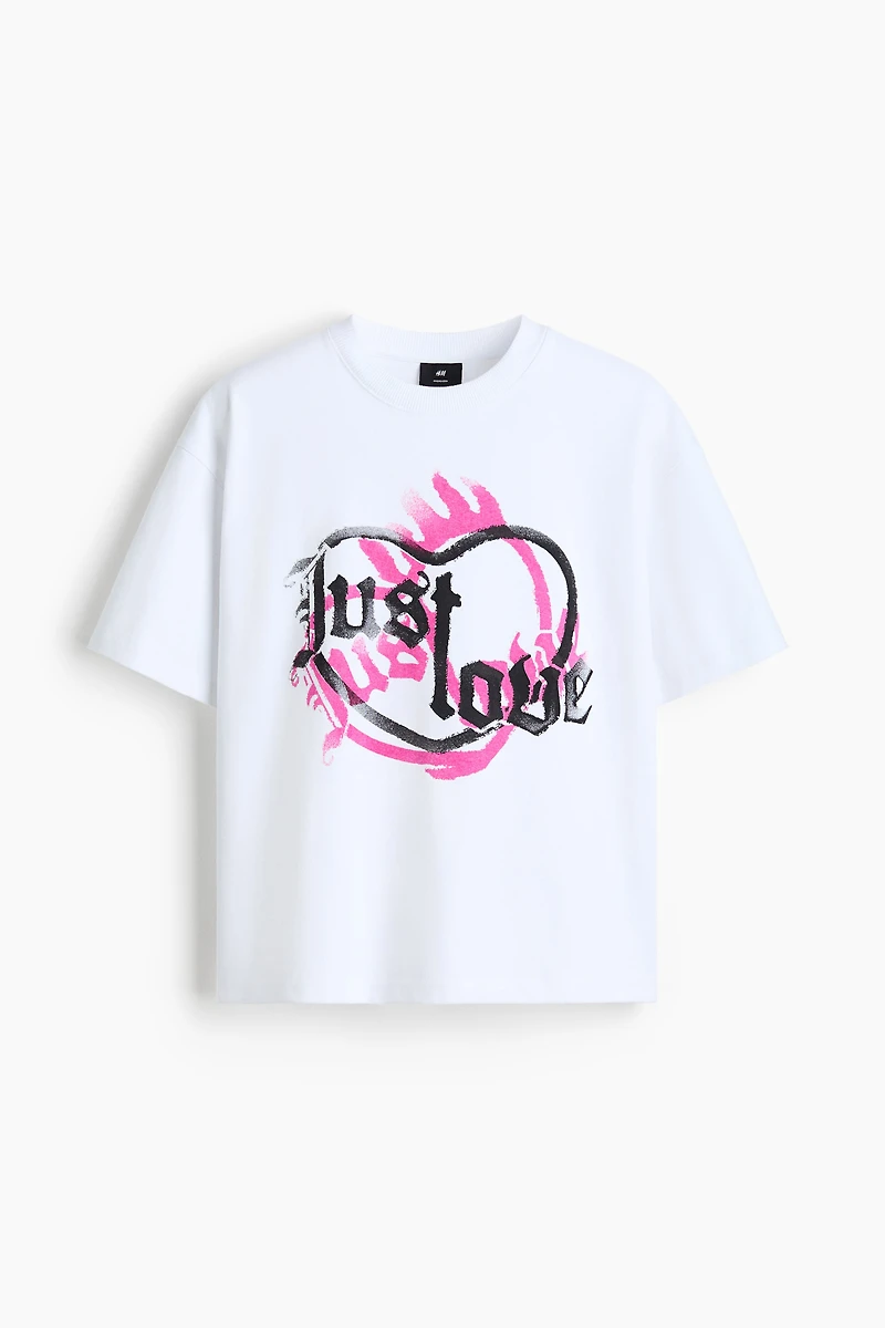 Oversized Heat Reactive Printed T-Shirt