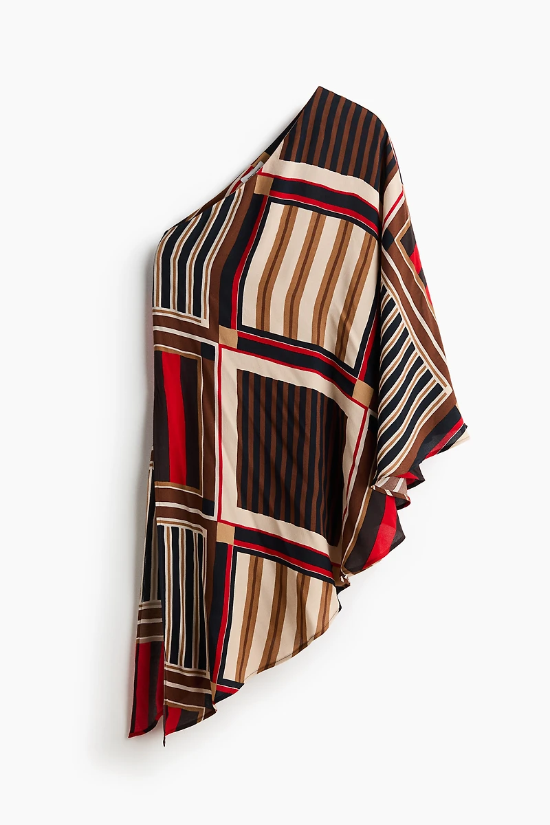 Haut cape asymétrique en satin