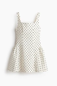 Square-Neck Dress with Flared Skirt