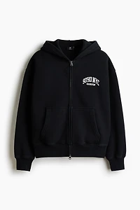 Oversized Printed Hooded Jacket