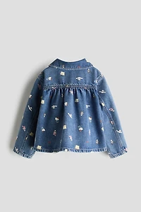 Printed Cotton Denim Jacket