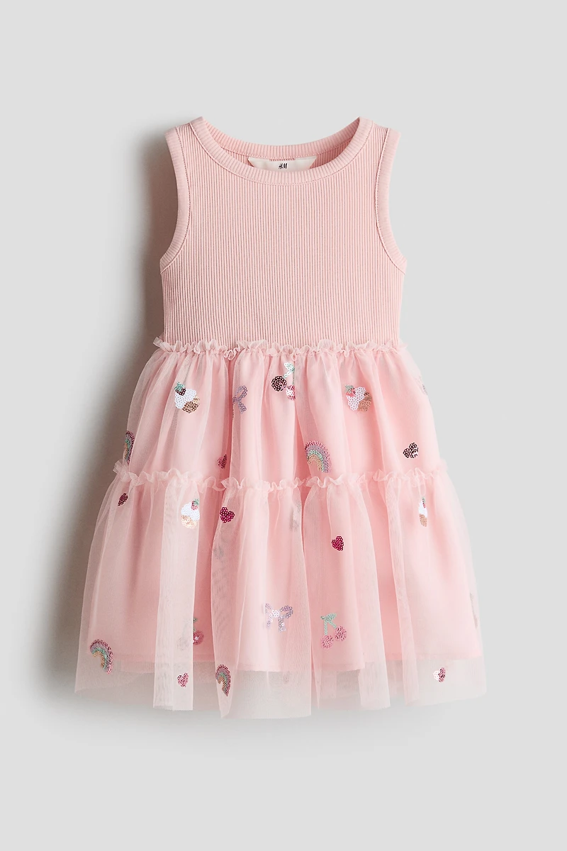 Dress with Tulle Skirt