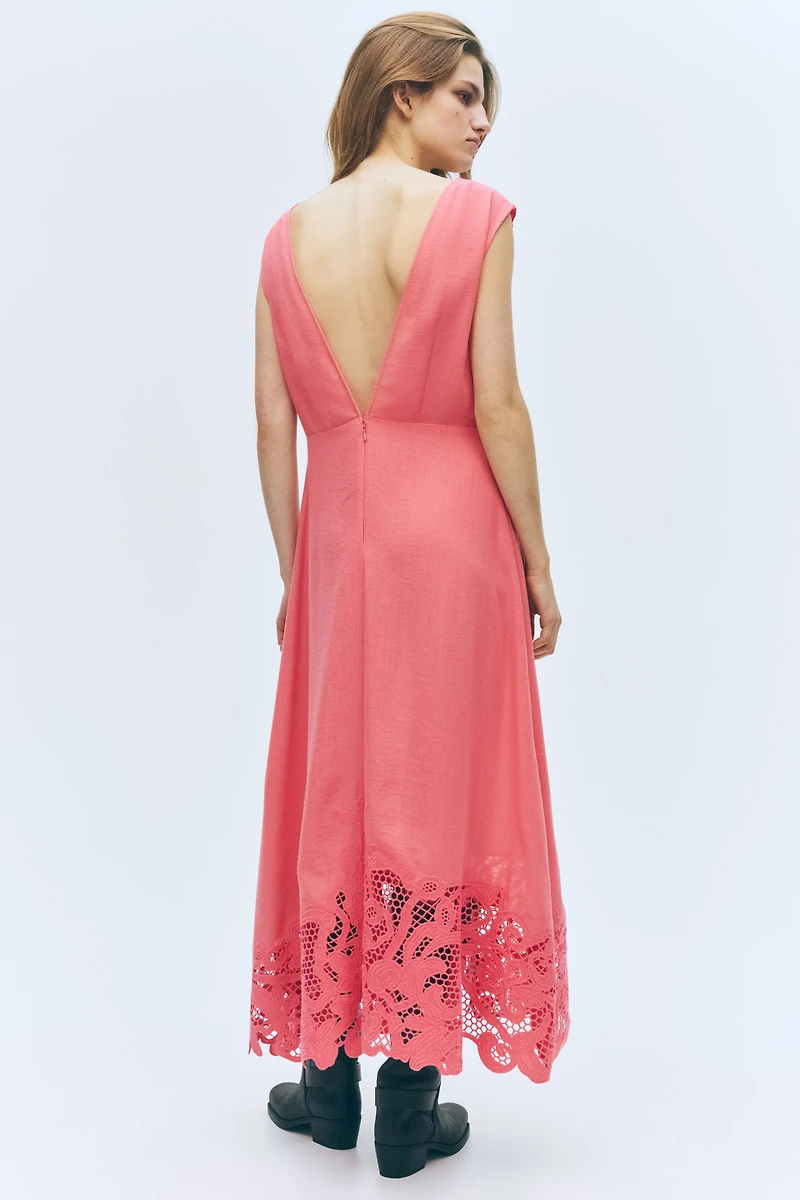 Dress with Eyelet Embroidery