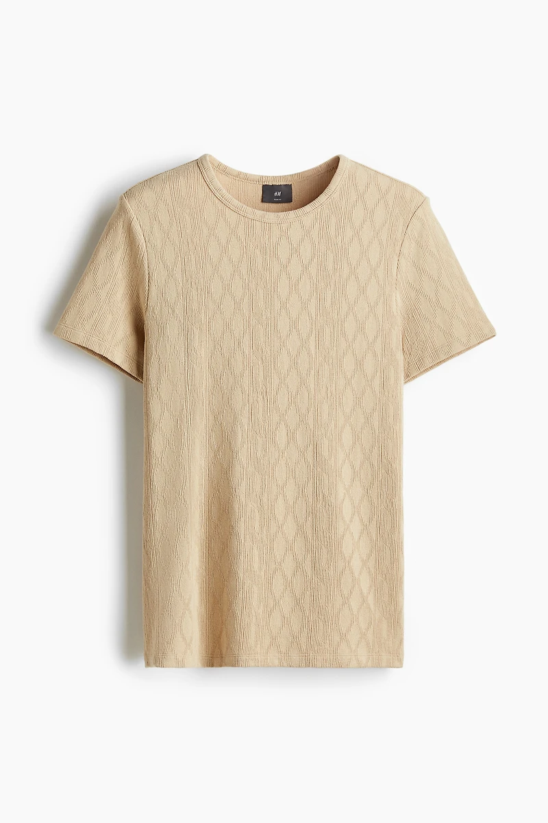 T-shirt texturé près du corps