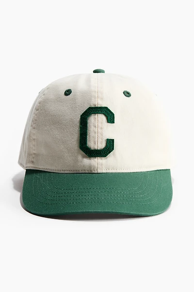 Cotton Cap with Embroidered Motif