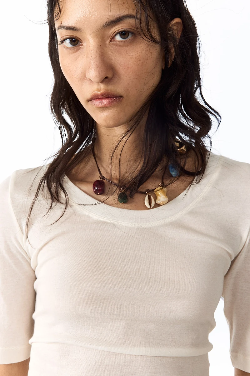 Scoop-Neck Pima Cotton T-Shirt