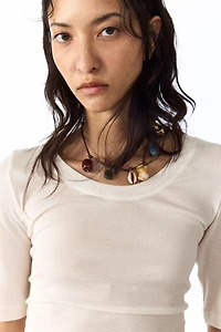Scoop-Neck Pima Cotton T-Shirt