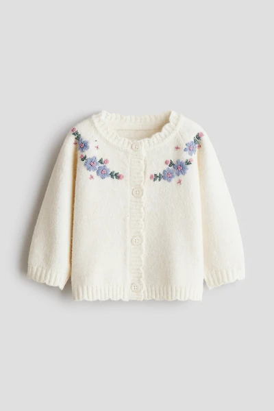 Embroidery-Detail Cardigan
