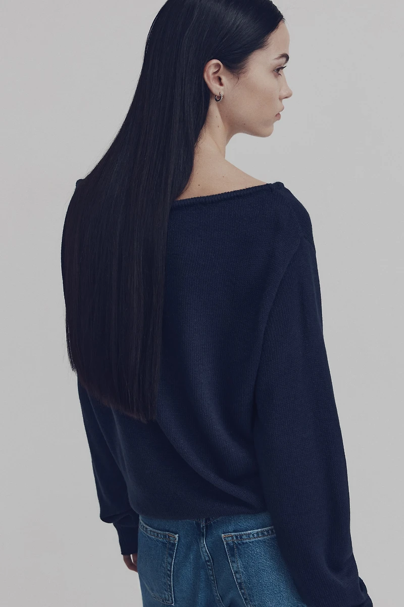 Off-the-Shoulder Sweater