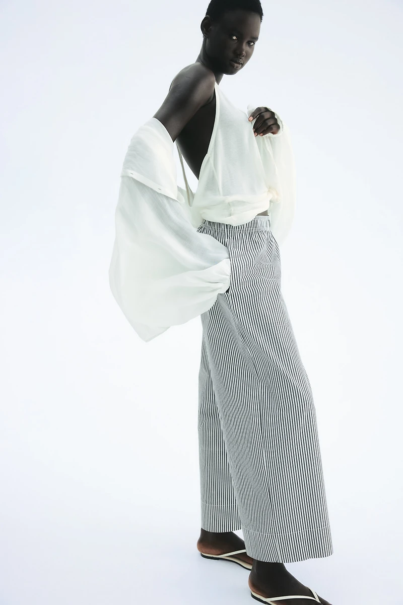 Ankle-Length Cotton Pants