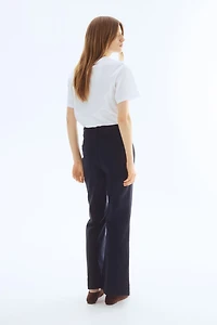 Flared Canvas Pants