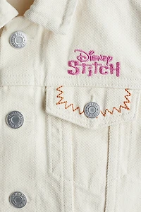 Veste en jean imprimée