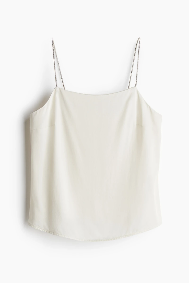 Rhinestone-Strap Top