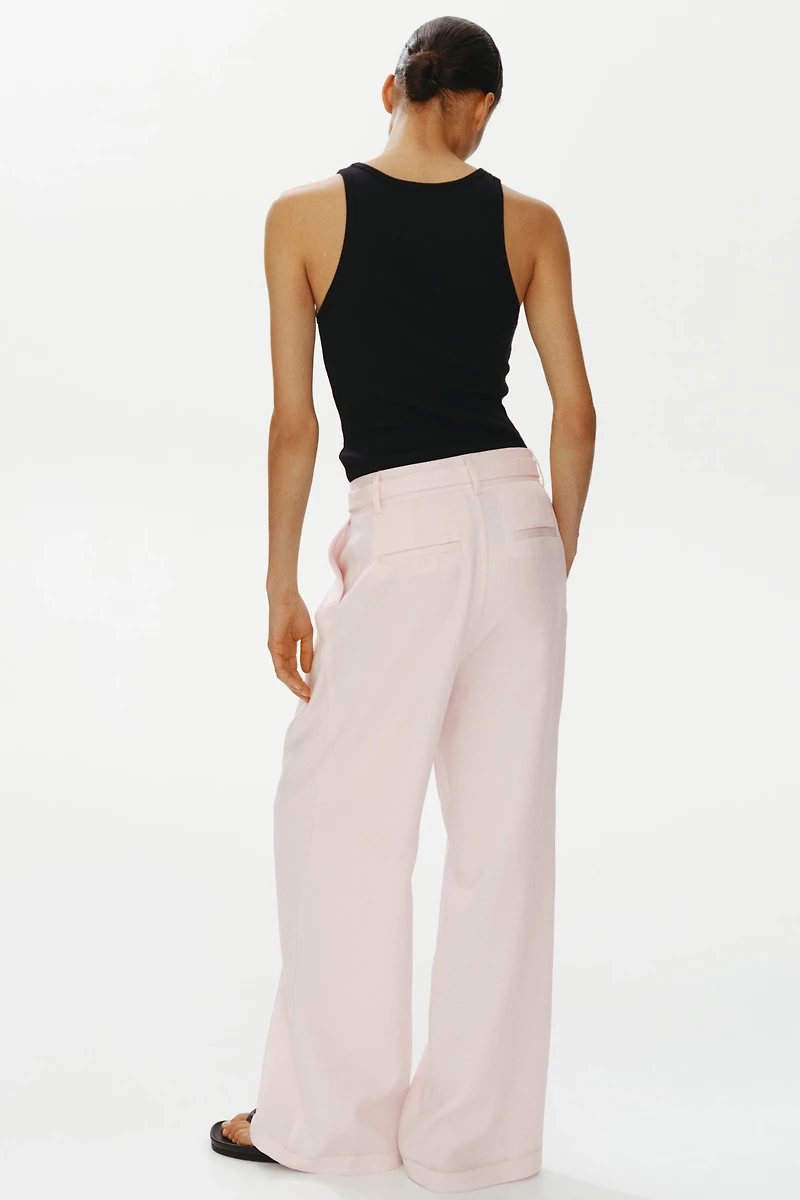 Pantalon large avec ceinture