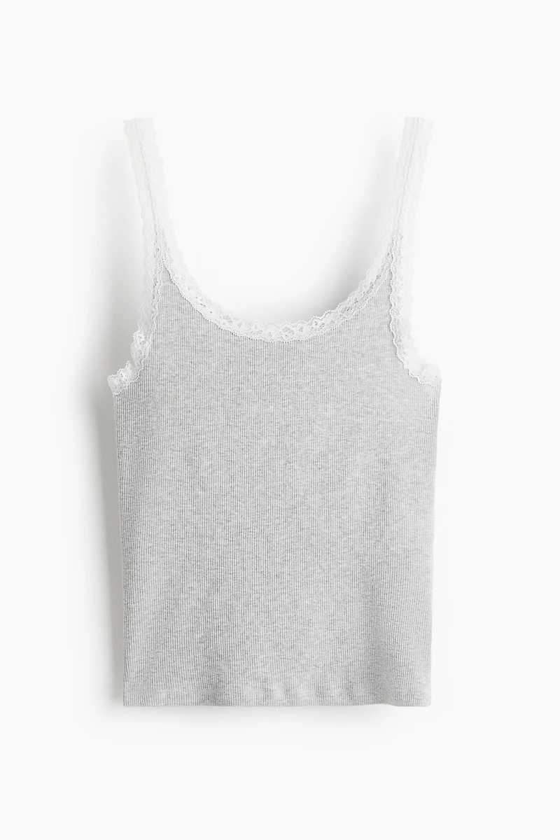 Lace-Trimmed Tank Top