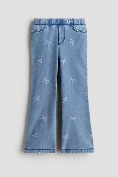 Denim-Look Flared Jeggings