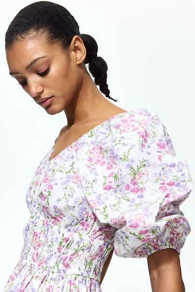 Robe en coton avec jupe évasée