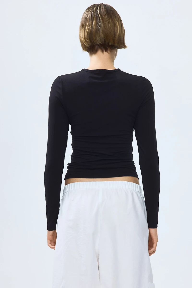 Long-sleeved jersey top