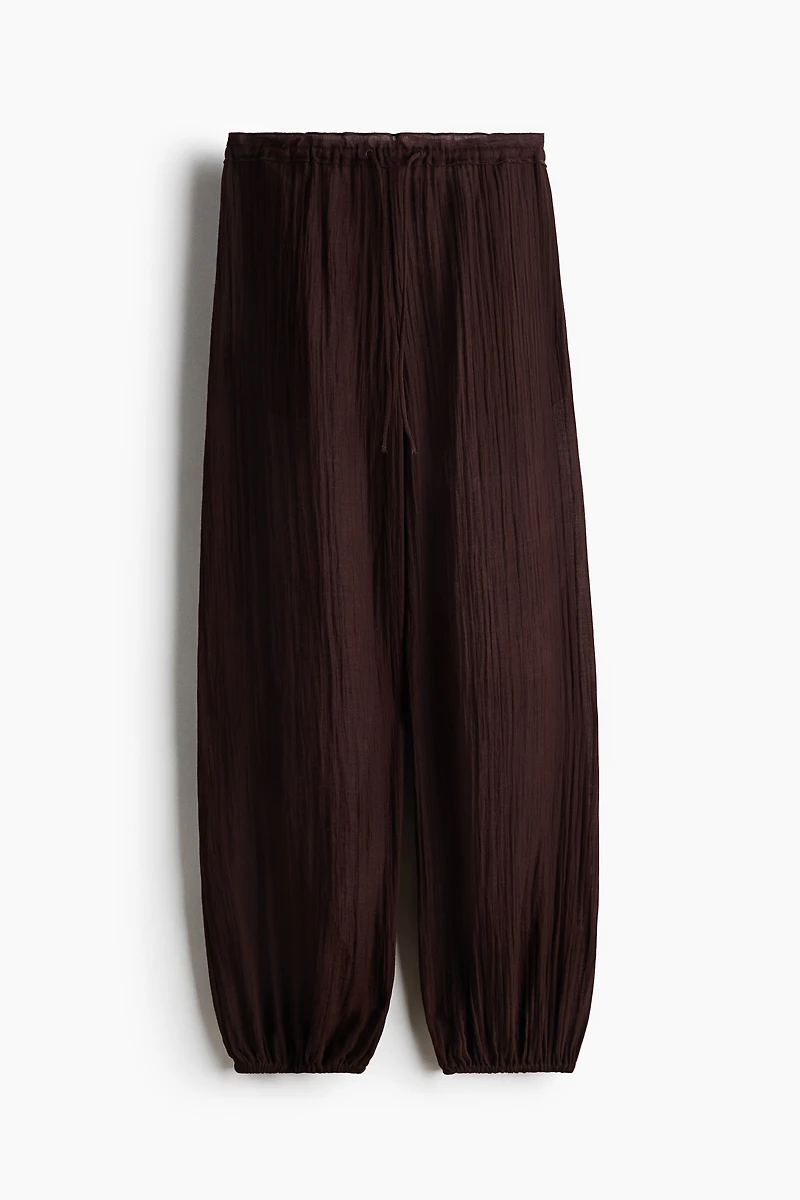 Balloon-Leg Pants with Drawstring