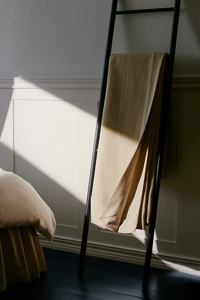Jeté de lit texturé en coton mélangé
