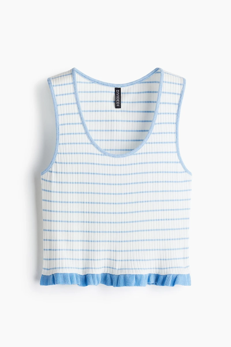 Ruffle-Trimmed Tank Top