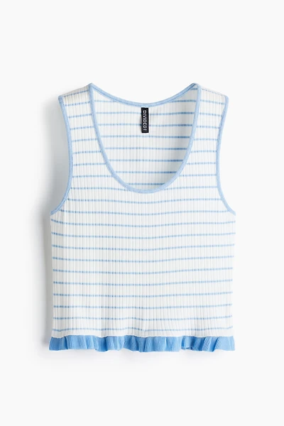 Ruffle-Trimmed Tank Top