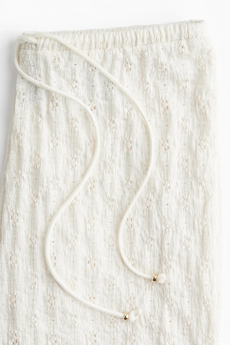 Lace-Look Drawstring Pants