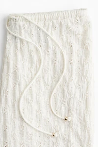 Lace-Look Drawstring Pants