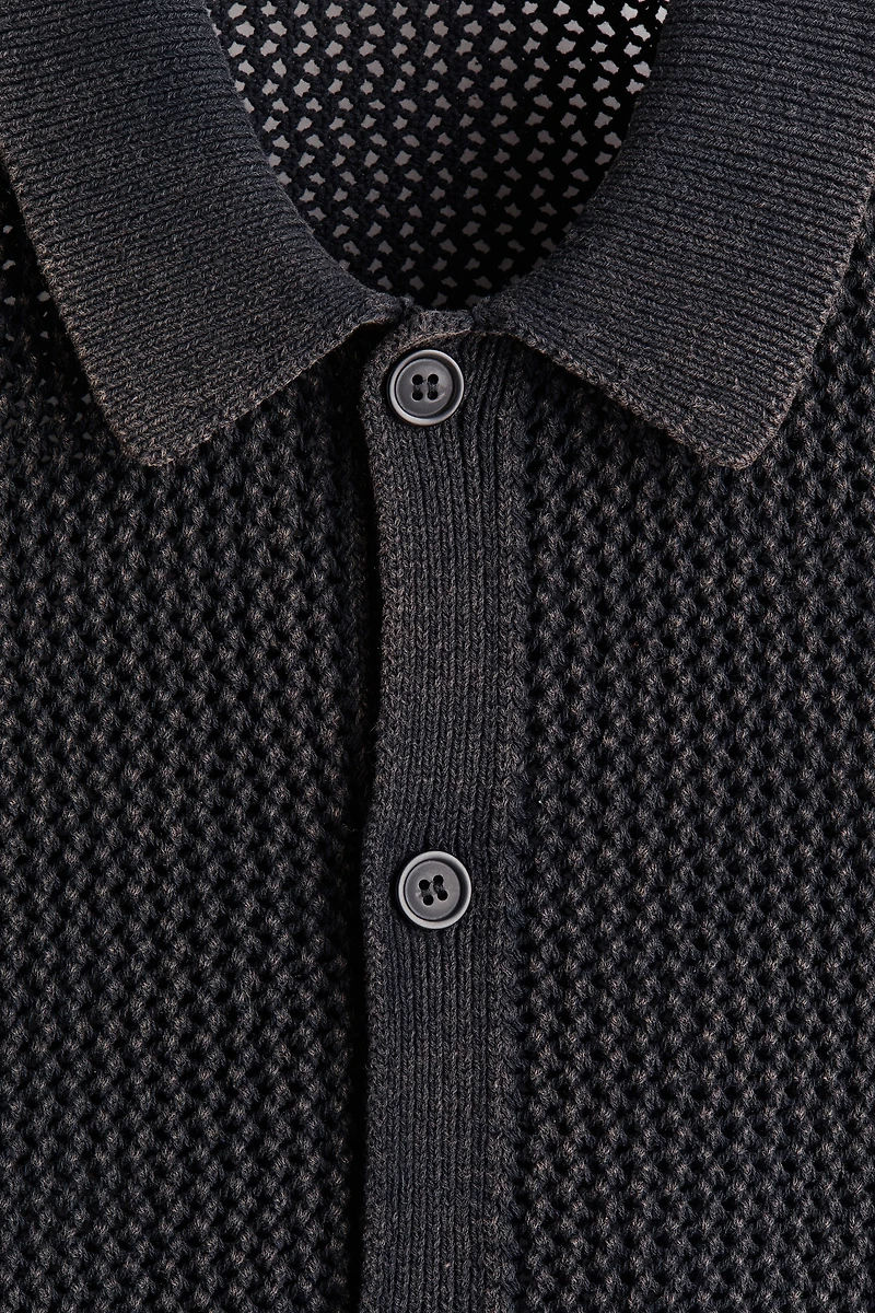 Relaxed-Fit Open-Knit Shirt