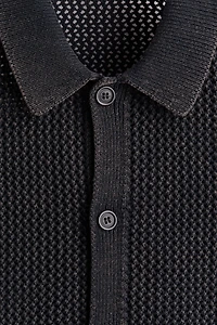 Relaxed-Fit Open-Knit Shirt