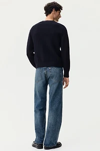 Relaxed-Fit Rib-Knit Cardigan