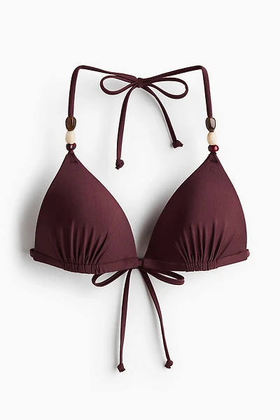 Push-up triangle bikini top