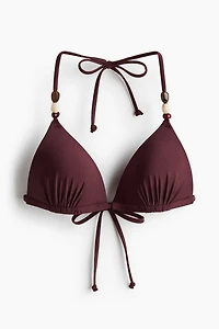 Push-up triangle bikini top