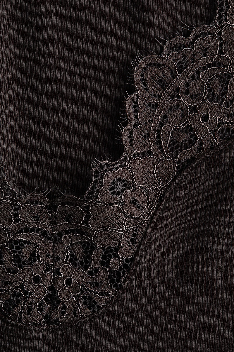 Lace-Trimmed Top