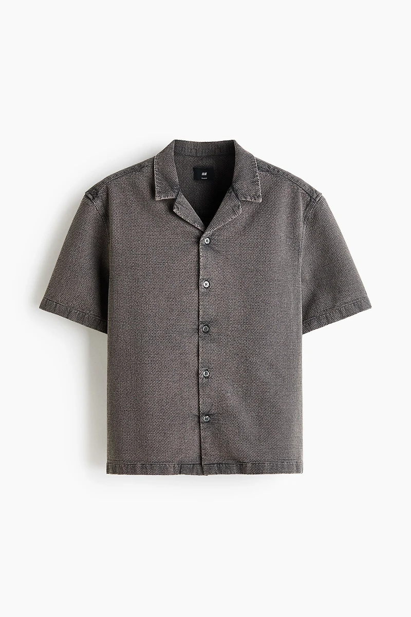 Relaxed-Fit Waffled Resort Shirt