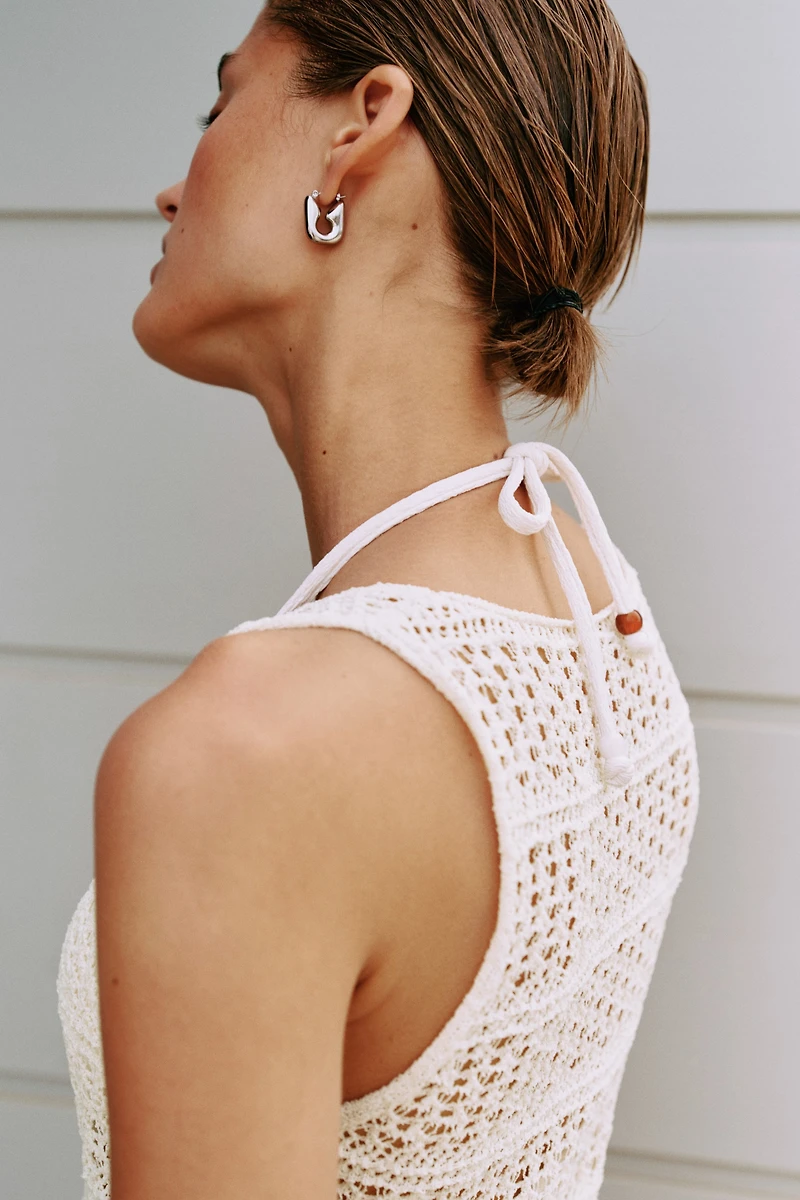 Open-Knit Beach Dress