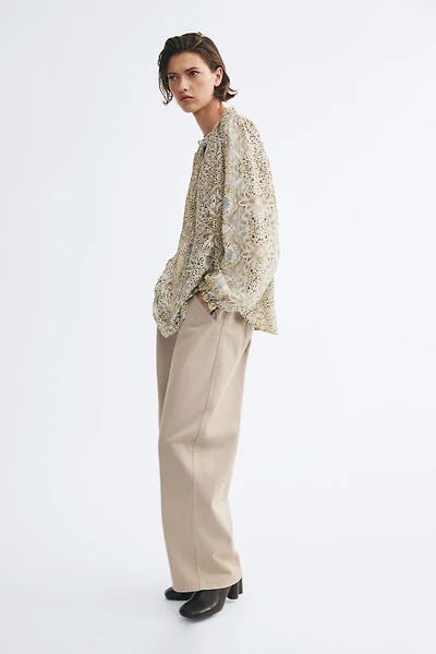 Blouse avec détail à nouer