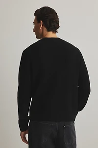 Regular-Fit Rib-Knit Wool Sweater
