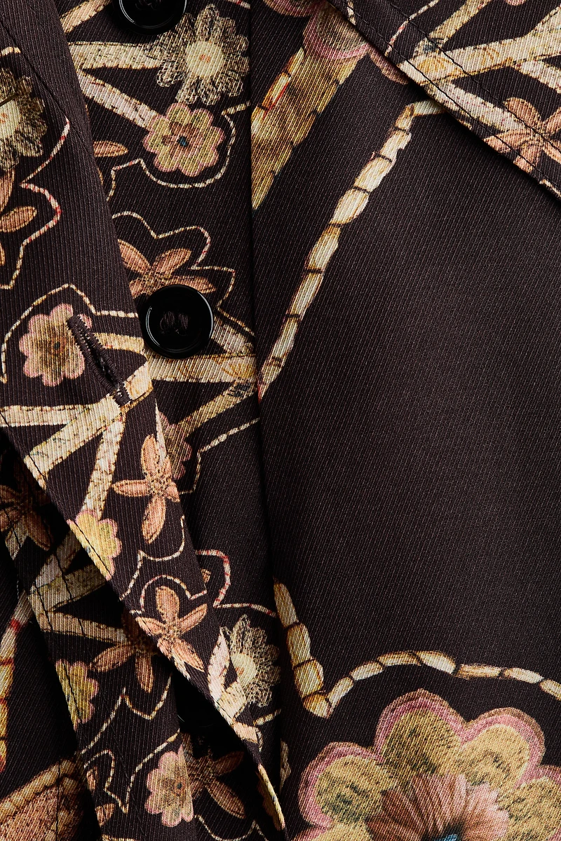 Floral-Print Pullover Shirt
