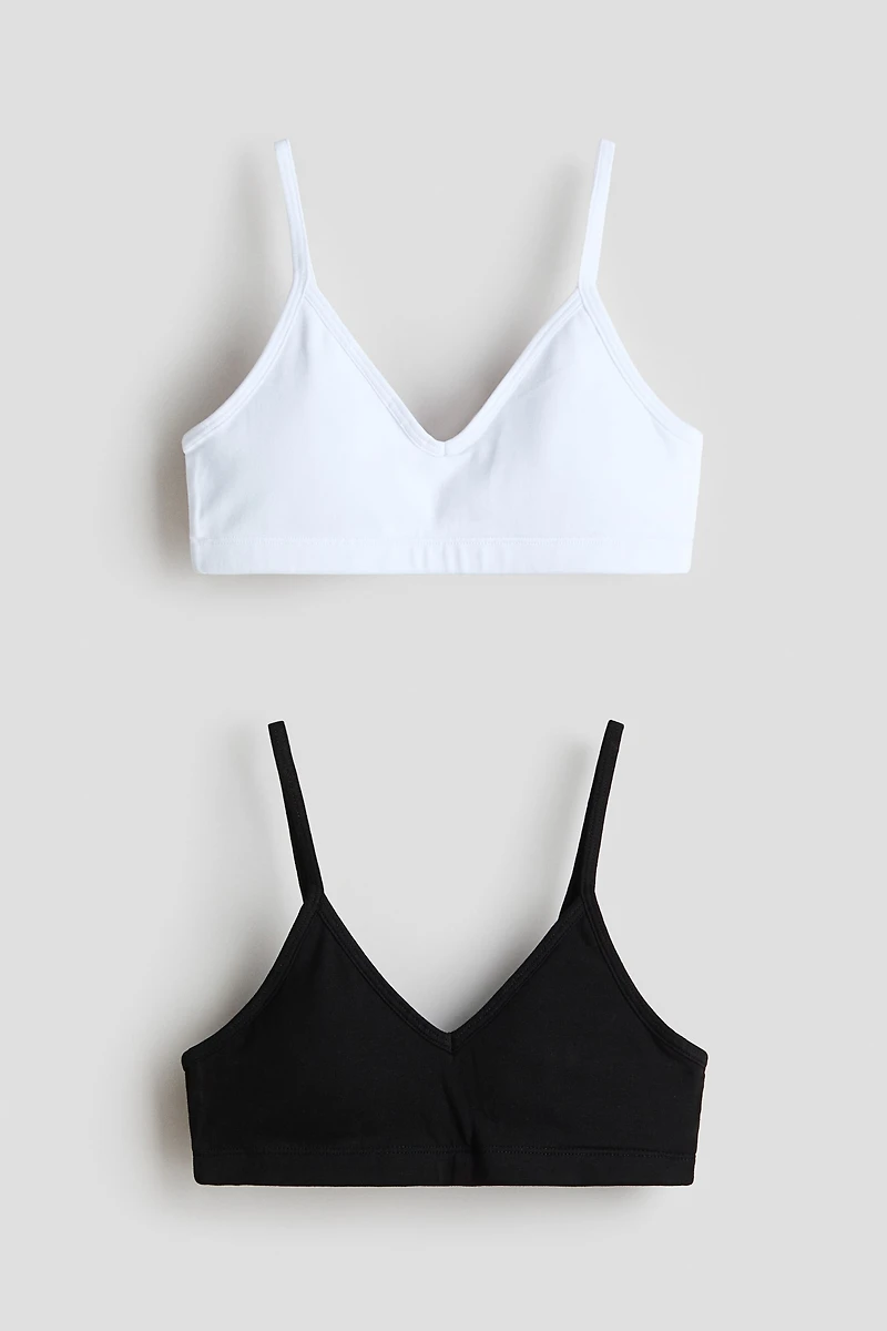Lot de 2 brassières coussinées en coton