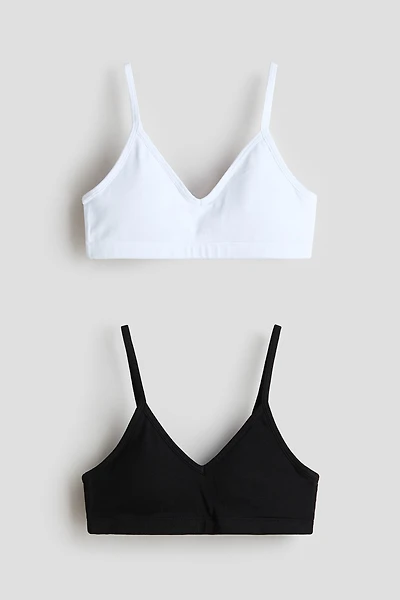 Lot de 2 brassières coussinées en coton