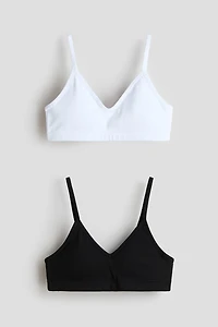 Lot de 2 brassières coussinées en coton