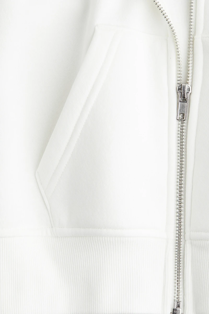Hooded Jacket with Embroidered Motif